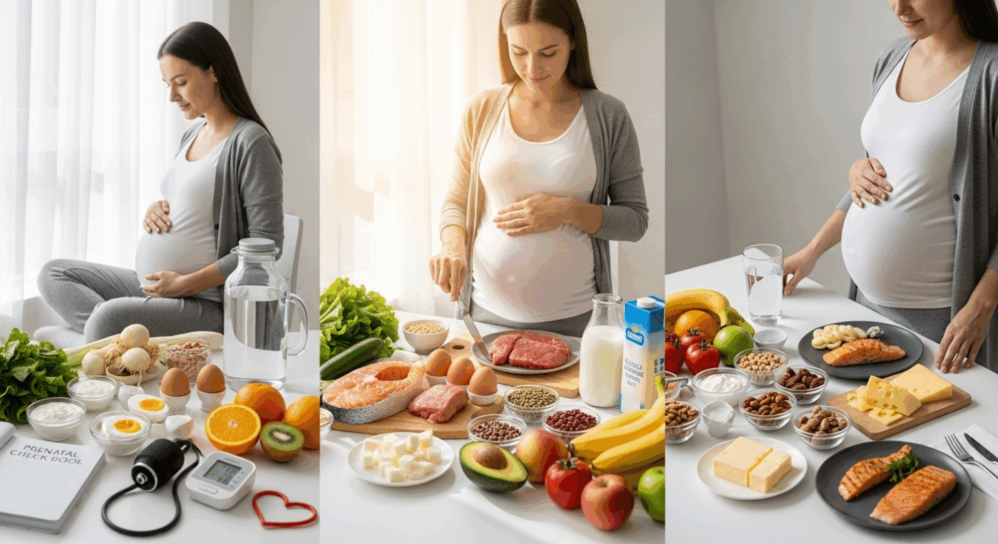 Chế độ dinh dưỡng cho mẹ bầu theo từng tam cá nguyệt